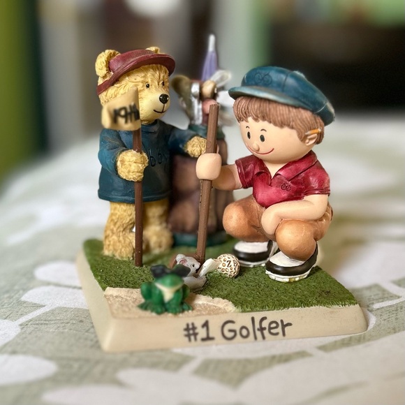 VTG 3D Golfer Golfing Bear Animals & Friend Zingle-Berry Collectible Figurine - Picture 9 of 13